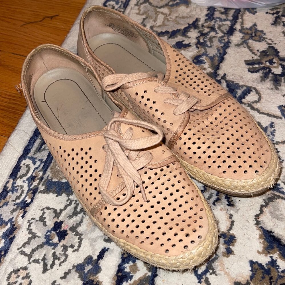 Pink loafer-type shoes